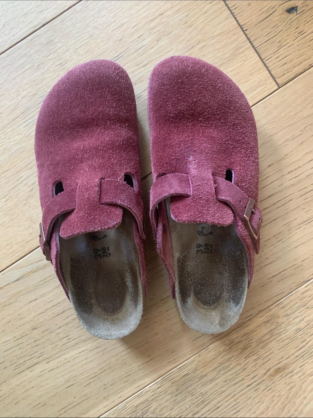 Birkenstock Boston Suede Clog in Merlot
